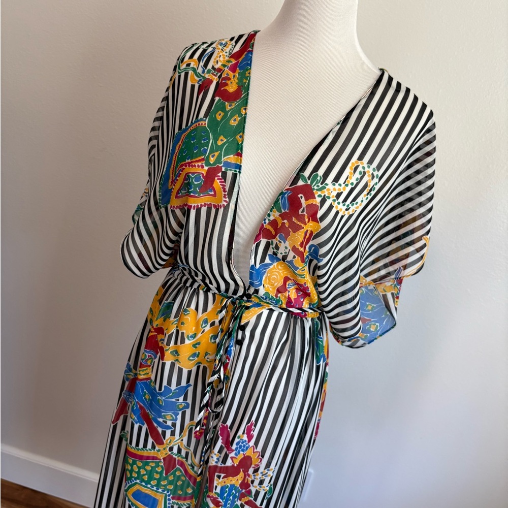 NWT Zara Striped Beach Cover-Up M - Picture 2 of 16